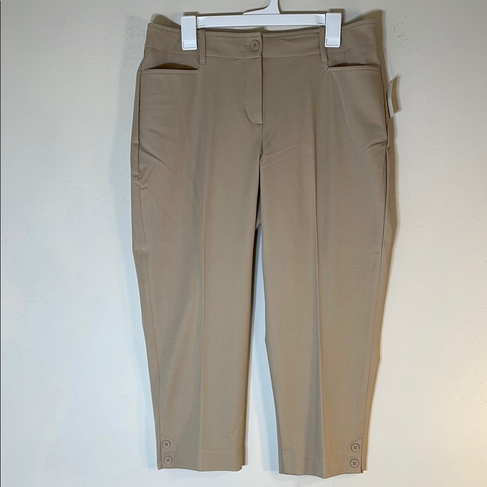Talbots Beige Curvy Crop Pants. 14P. NWT.